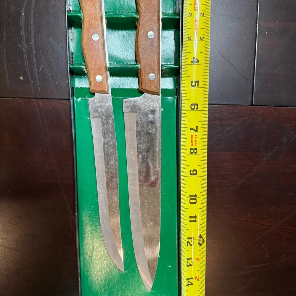 Vintage‎ Stainless Steel Wood Handle Knife Set